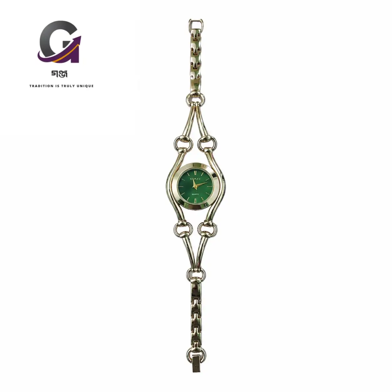 Gucci Green dial premium chain belt ladies watch