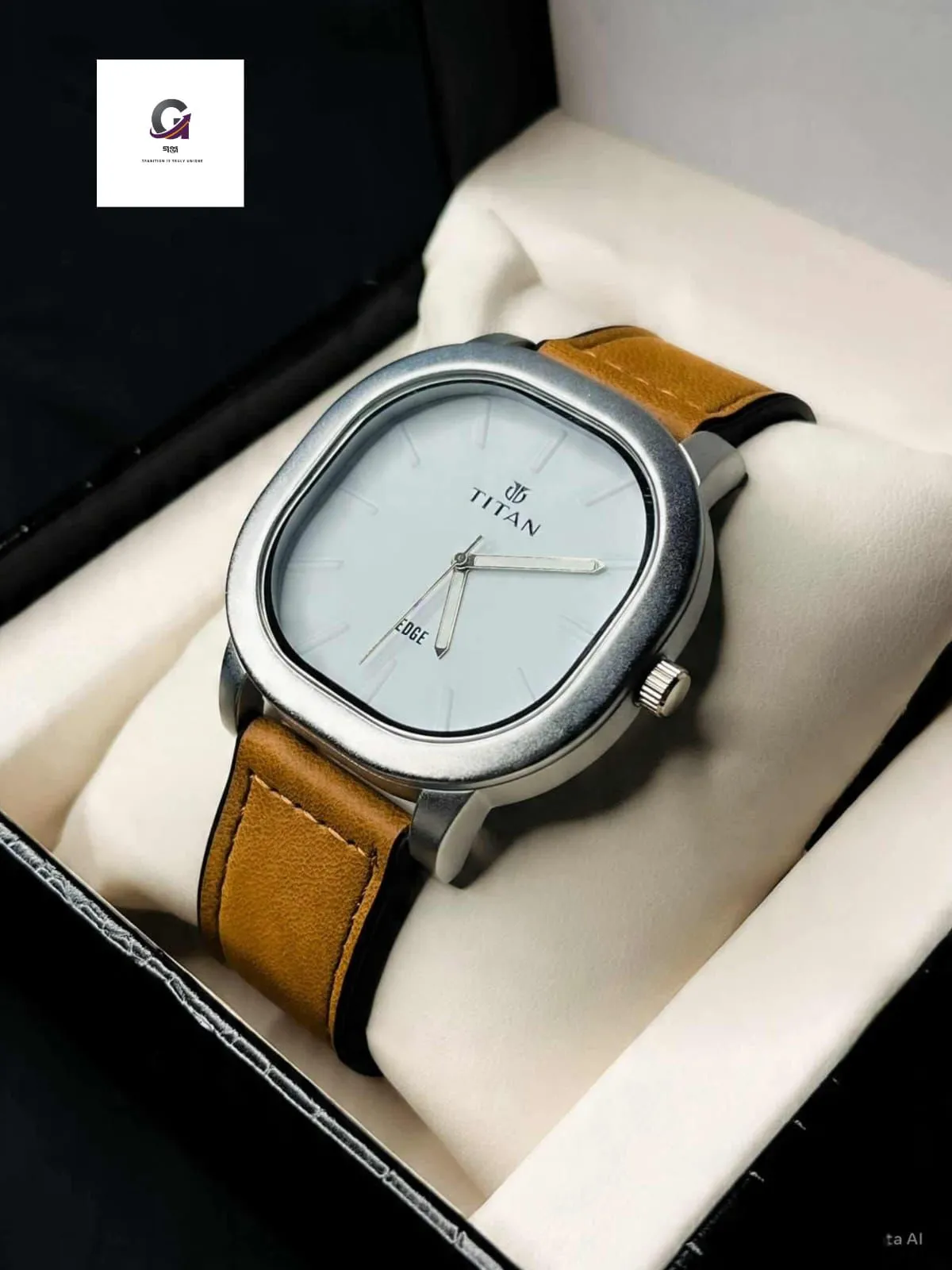 MG-02Titan Edge Classic Edition (White Dial & Brown Leather)